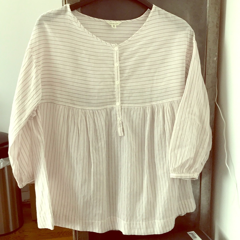 Max Studio Sheer Billowy Top